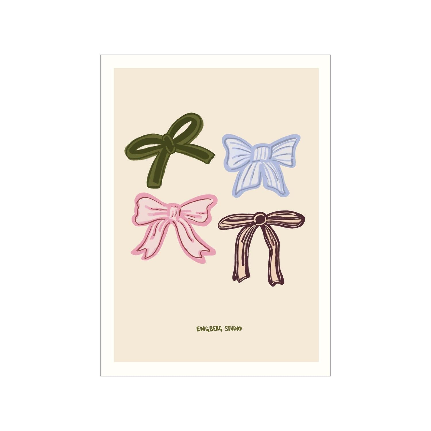Engberg Studio Pastel Bows plakat - 30x40 cm.